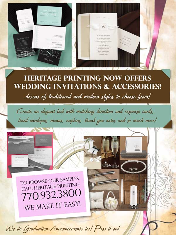 Heritage offers a wide array of elegant wedding and event invitation options